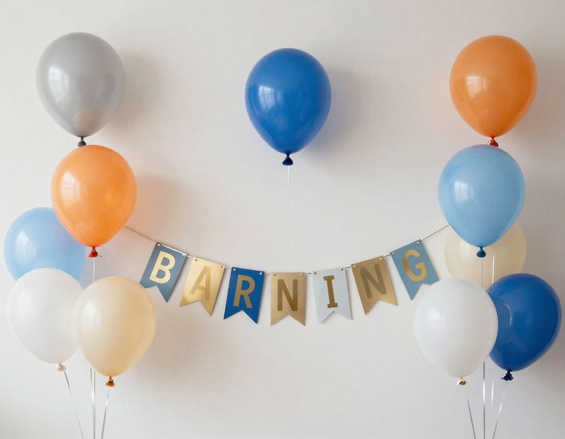 Festlig dekorasjonspakke med ballonger og bannere